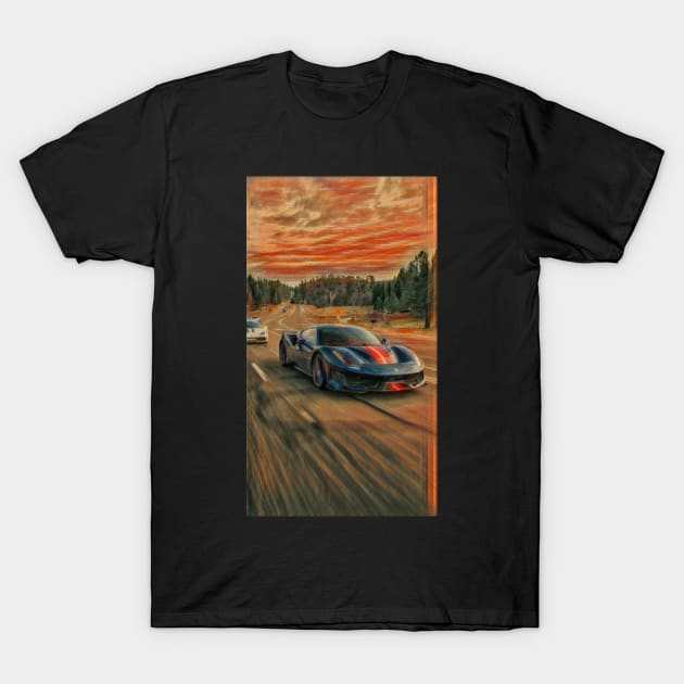 Ferrari 488 Pista T-Shirt by OrangeCars